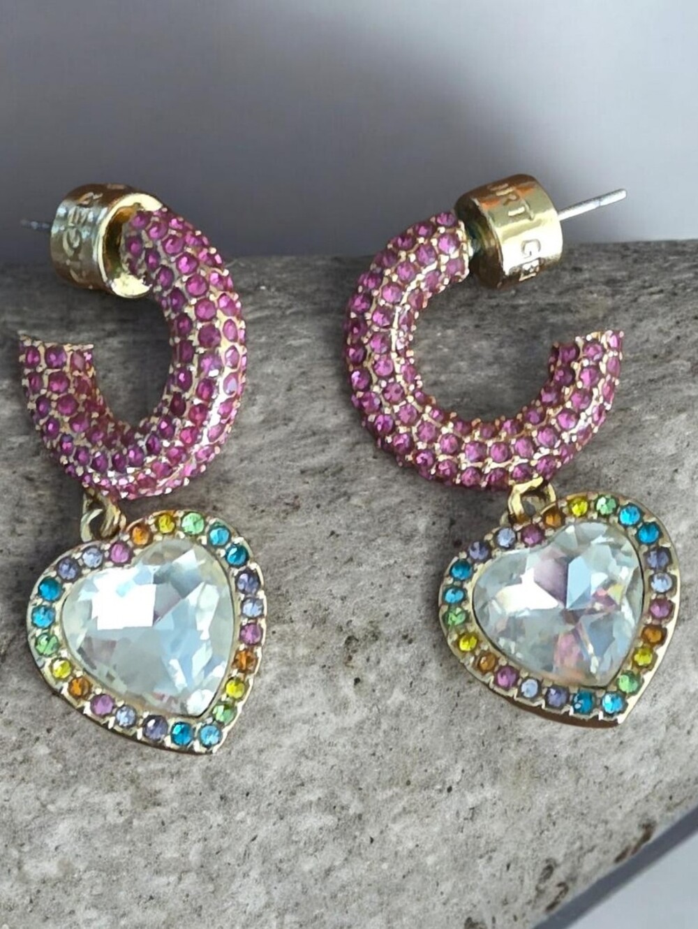 Kurt Geiger Heart Dangle Earrings